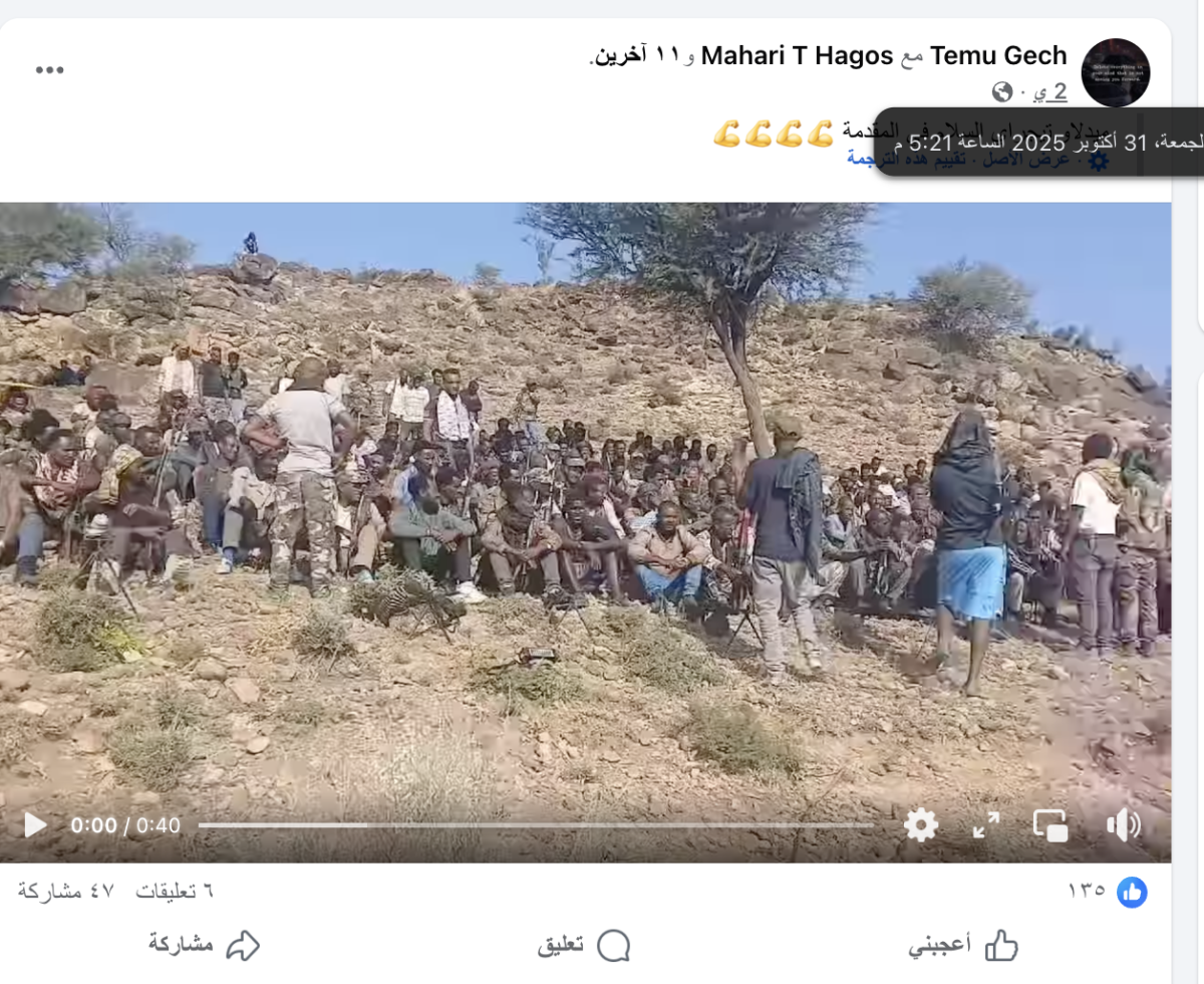 مقطع فيديو لقوات السلام في  إقليم تيغراي  وليس من الحدود اليمنية السعودية